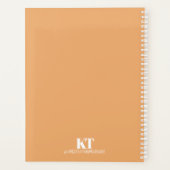 Monogram voor Retro kleuren en stripes Planner (Achterkant)