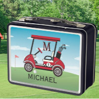 Monogram voor rode en zwarte Golf-kartonnen naam