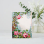 MONOGRAM VOOR rozen EN JASMINEN Briefkaart (Staand voorkant)