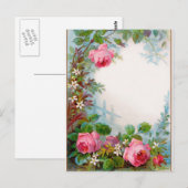 MONOGRAM VOOR rozen EN JASMINEN Briefkaart (Voorkant / Achterkant)