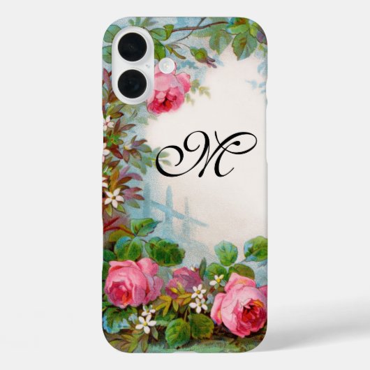 MONOGRAM VOOR rozen EN JASMINEN Case-Mate iPhone Case (Achterkant)