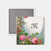 MONOGRAM VOOR rozen EN JASMINEN Magneet (Voorkant / Achterkant)