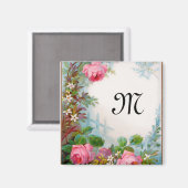 MONOGRAM VOOR rozen EN JASMINEN Magneet (Voorkant / Achterkant)