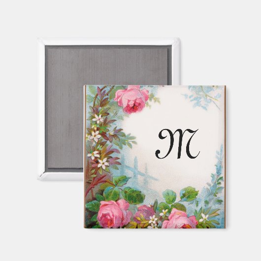 MONOGRAM VOOR rozen EN JASMINEN Magneet (Voorkant / Achterkant)