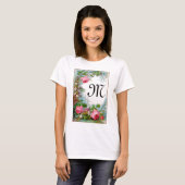 MONOGRAM VOOR rozen EN JASMINEN T-shirt (Voorkant volledig)
