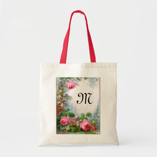 MONOGRAM VOOR rozen EN JASMINEN Tote Bag (Voorkant)