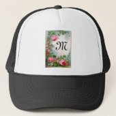 MONOGRAM VOOR rozen EN JASMINEN Trucker Pet (Voorkant)