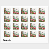 MONOGRAM VOOR rozen EN JASMINEN Vierkante Sticker (Vel)