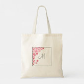 Monogram voor rubberen koraalvlinder tote bag (Achterkant)