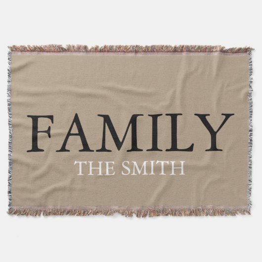 Monogram voor Rustic Burp Family Deken (Voorkant)