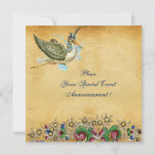 MONOGRAM VOOR STORKLICHAAM BABY SHOWER FLORAL PARC KAART (Achterkant)