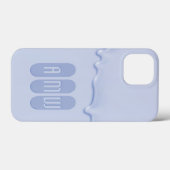 Monogram voor tijdelijke, blauwe verf drift Case-Mate iPhone case (Achterkant (horizontaal))