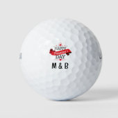Monogram voor Valentijnsdag Golfballen (Voorkant)