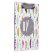 Monogram voor veren en pijlen klembord (Rechts)