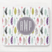 Monogram voor veren en pijlen muismat (Voorkant)