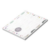 Monogram voor veren en pijlen notitieblok (Linkerzijde)