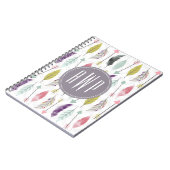 Monogram voor veren en pijlen notitieboek (Linkerzijde)