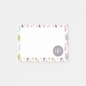 Monogram voor veren en pijlen post-it® notes (Voorkant)