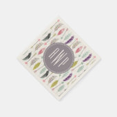 Monogram voor veren en pijlen servetten (Hoek)