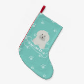 Monogram voor vloeibaar Hondenliefhebber Kleine Kerstsok (Voorkant (Hangend))