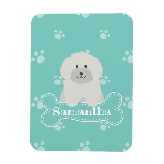 Monogram voor vloeibaar Hondenliefhebber Magneet (Verticaal)