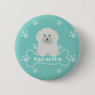 Monogram voor vloeibaar Hondenliefhebber Ronde Button 5,7 Cm