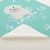 Monogram voor vloeibaar Hondenliefhebber Sherpa Deken (3/4)