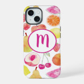 Monogram voor weekdieren iPhone 15 case (Achterkant)