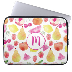 Monogram voor weekdieren laptop sleeve