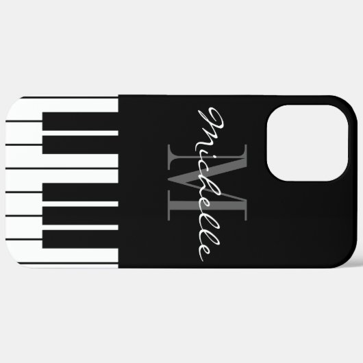 Monogram voor witte en zwarte pianosleutels iPhone Case-Mate iPhone Case (Achterkant / Rechts)