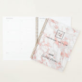 monogram voor zakelijk logo marmer roos 2023 planner (Display)