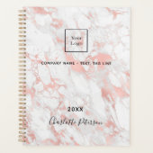 monogram voor zakelijk logo marmer roos 2023 planner (Voorkant)