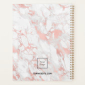 monogram voor zakelijk logo marmer roos 2023 planner (Achterkant)