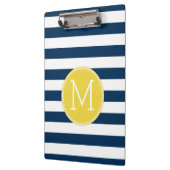 Monogram voor zeemacht en wit gestreepte trilpatro klembord (Links)