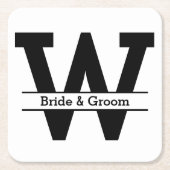 Monogram voor zwart en wit gespleten kartonnen onderzetters (Voorkant)