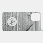 Monogram voor zwart-witte fotografie op maat Case-Mate iPhone case (Achterkant (horizontaal))