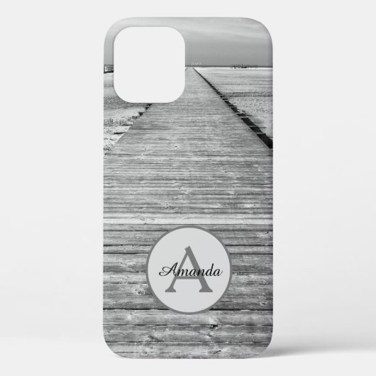 Monogram voor zwart-witte fotografie op maat Case-Mate iPhone case (Achterkant)