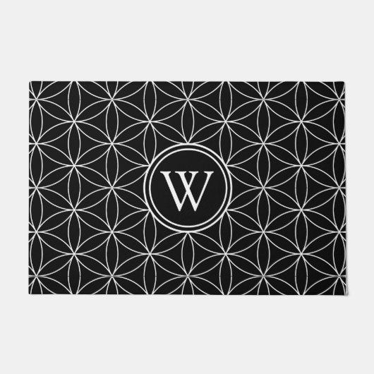 Monogram voor zwart-witventilator deurmat (Voorkant)