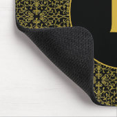 Monogram voor zwarte en goudfiligree muismat (Hoek)