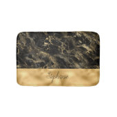 Monogram voor zwarte en goudmarmer badmat (Voorkant)