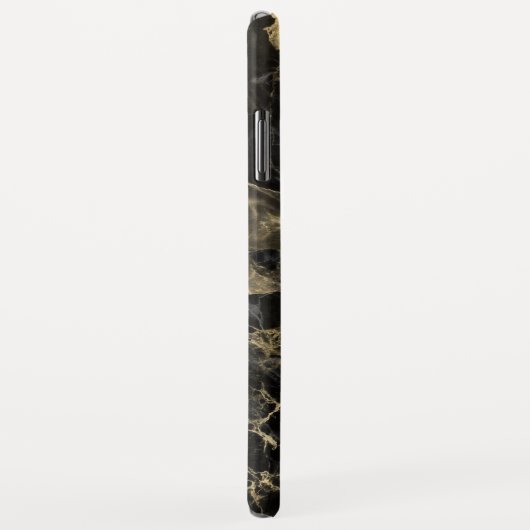 Monogram voor zwarte en goudmarmer Elegant Luxury Case-Mate iPhone Case (Achterkant/rechts)