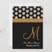 Monogram voor zwarte en goudsterren V16 Kaart (Achterkant)