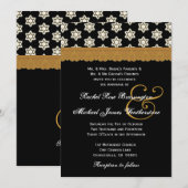 Monogram voor zwarte en goudsterren V16 Kaart (Voorkant / Achterkant)