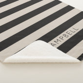 Monogram voor zwarte en Ierse stripes | Boerij Sherpa Deken (3/4)