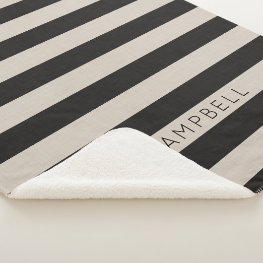 Monogram voor zwarte en Ierse stripes | Boerij Sherpa Deken (3/4)