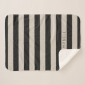 Monogram voor zwarte en Ierse stripes | Boerij Sherpa Deken (Voorkant (horizontaal))