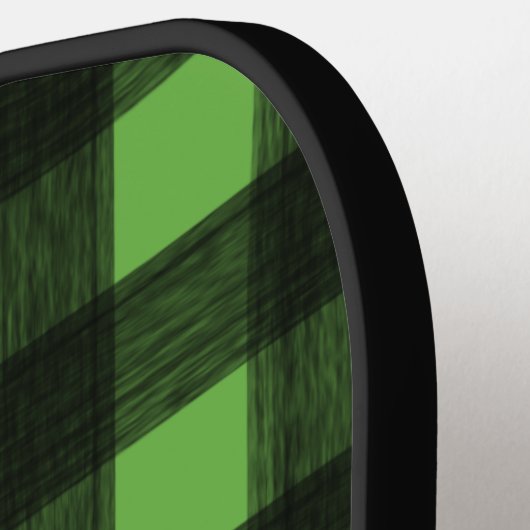 Monogram voor zwarte en kalkgroene buffels pickleball paddle (Links Detail)