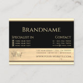 Monogram voor zwarte en lichte houten graan visitekaartje (Achterkant)