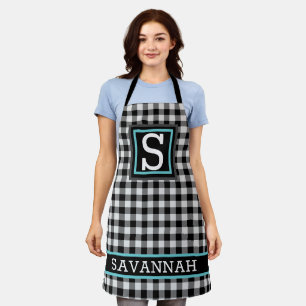 Monogram voor zwarte en witte buffels schort