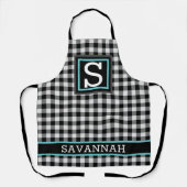 Monogram voor zwarte en witte buffels schort (Voorkant)